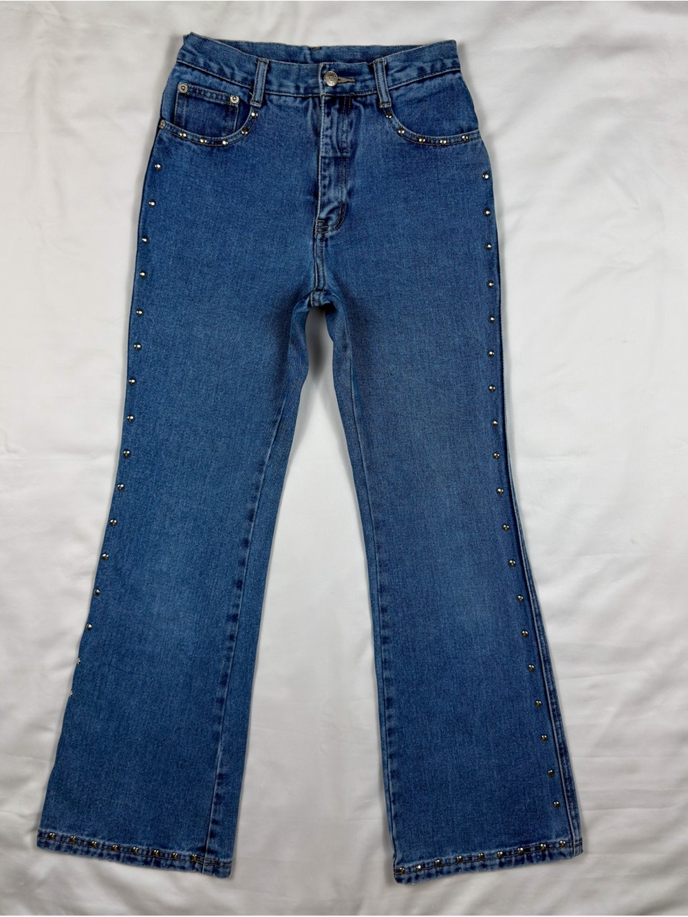 Vintage Y2K Arizona Studded Flare Jeans - Picture 5 of 8